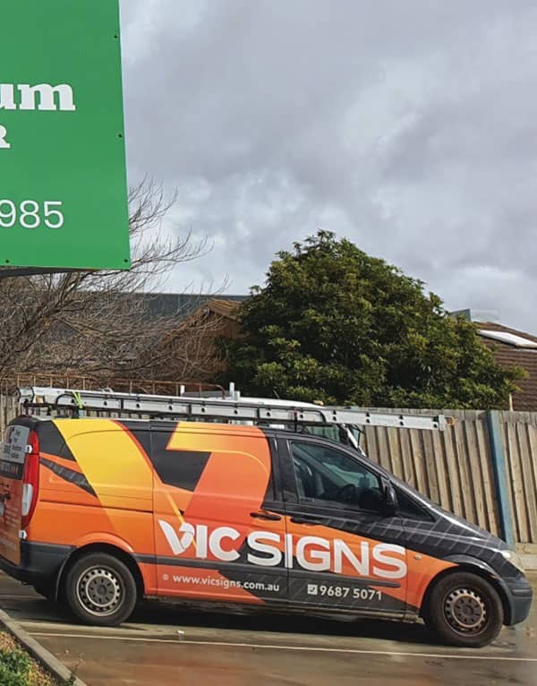 Vehicle signage by Vic Signs Group